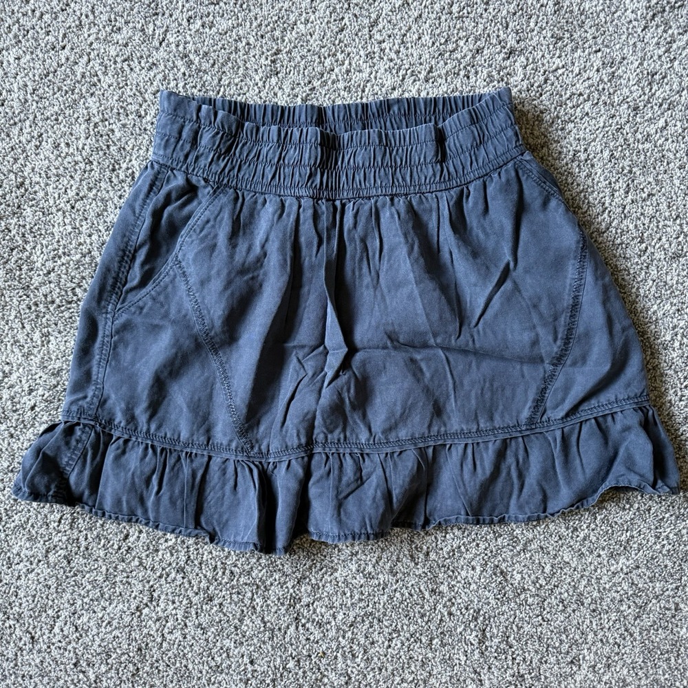 Athleta Asphalt Gray Ruffled Active‎ Cargo Tennis Skirt XS Womens